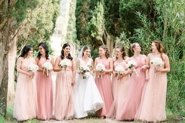 Romantic Tuscany Destination Wedding in Pink and Peach