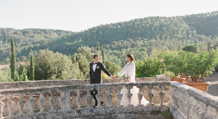 Old World Inspired Castle Wedding in Tuscany