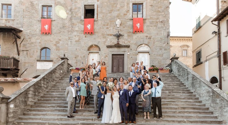 Romantic and intimate wedding in Cortona Tuscany